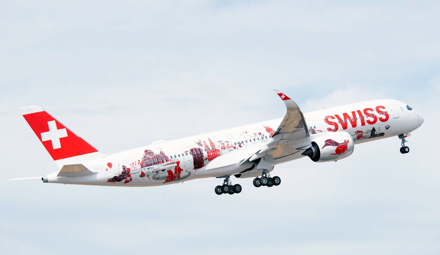 El primer A350 de SWISS realizó su vuelo inaugural