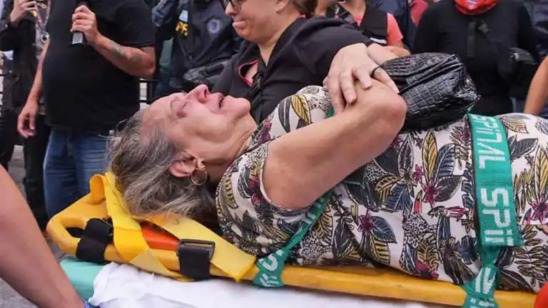 Beatriz Blanco, la jubilada fuertemente golpeada por la Policía durante la Marcha