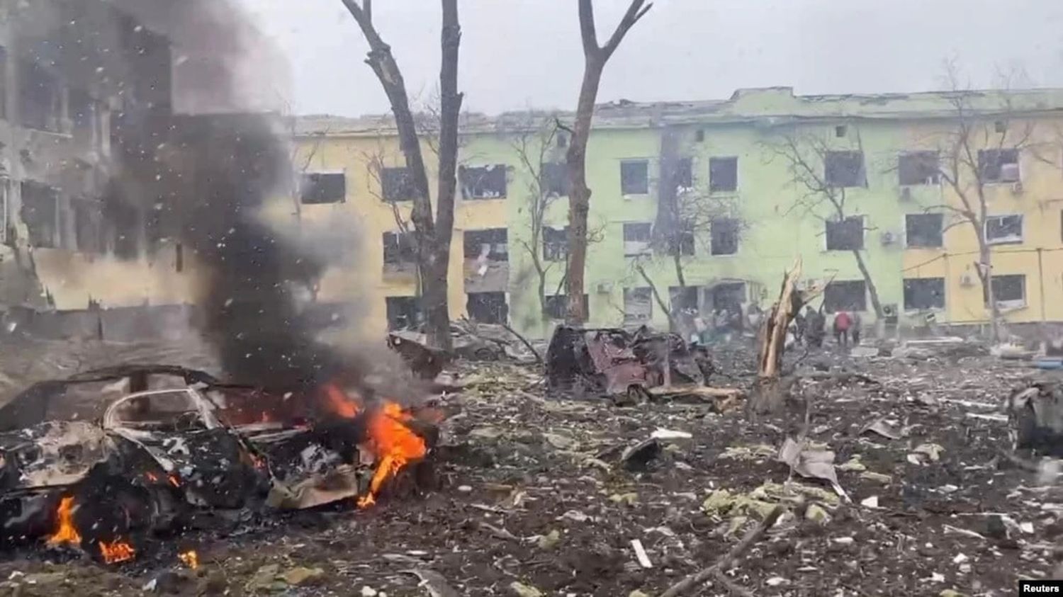 El hospital infantil Mariúpol destruido por los bombardeos