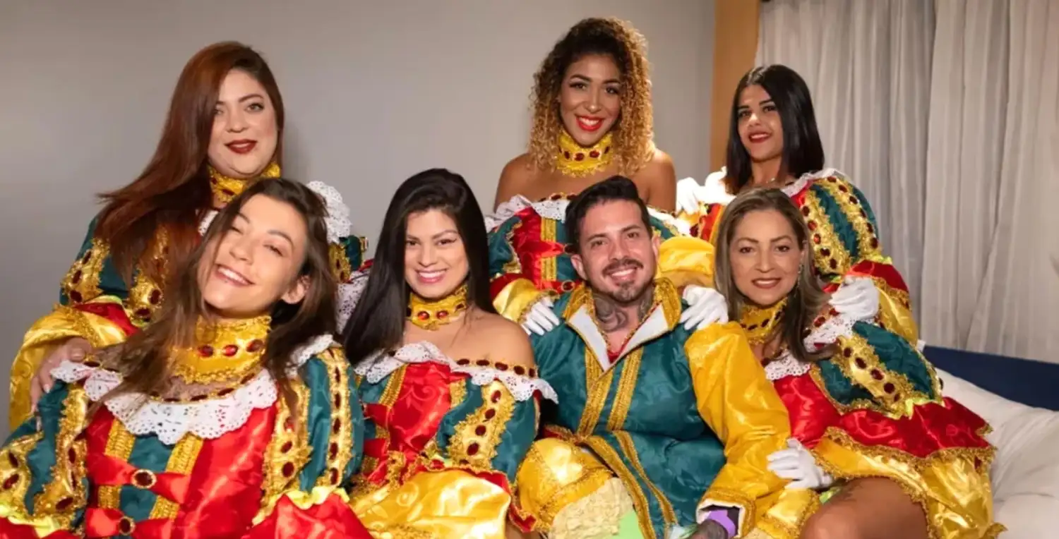 Es viral: un influencer brasilero se casó con seis mujeres
