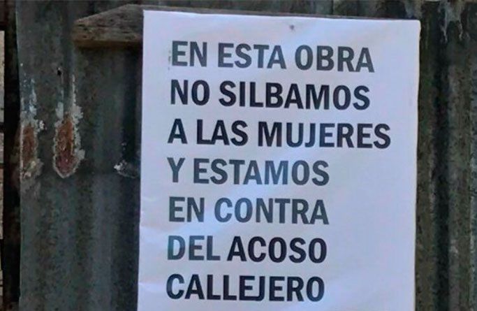 Albañiles antiacoso en La Plata: "En esta obra no silbamos a las mujeres"