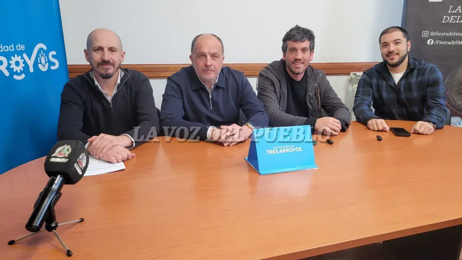 Adrián Arburu y Augusto Sánchez son parte de la comisión organizadora del evento. El delegado copetonense Manuel Reinoso y el intendente municipal de Tres Arroyos, Pablo Garate, acompañan y participan de la logística, organización y difusión del evento