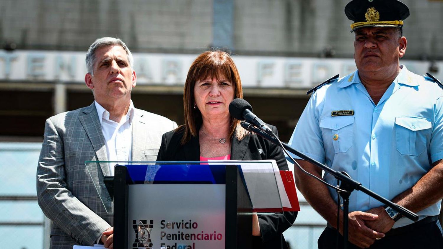 Patricia Bullrich, durante el anuncio.