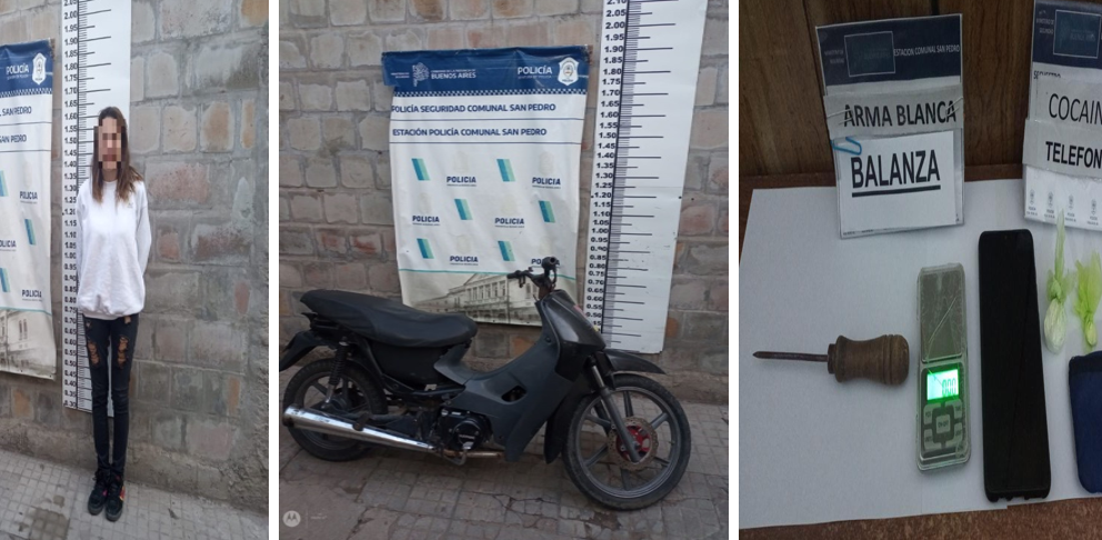 Iba en moto robada, llevaba cocaína y una balanza: agredió a la Policía en la Comisaría