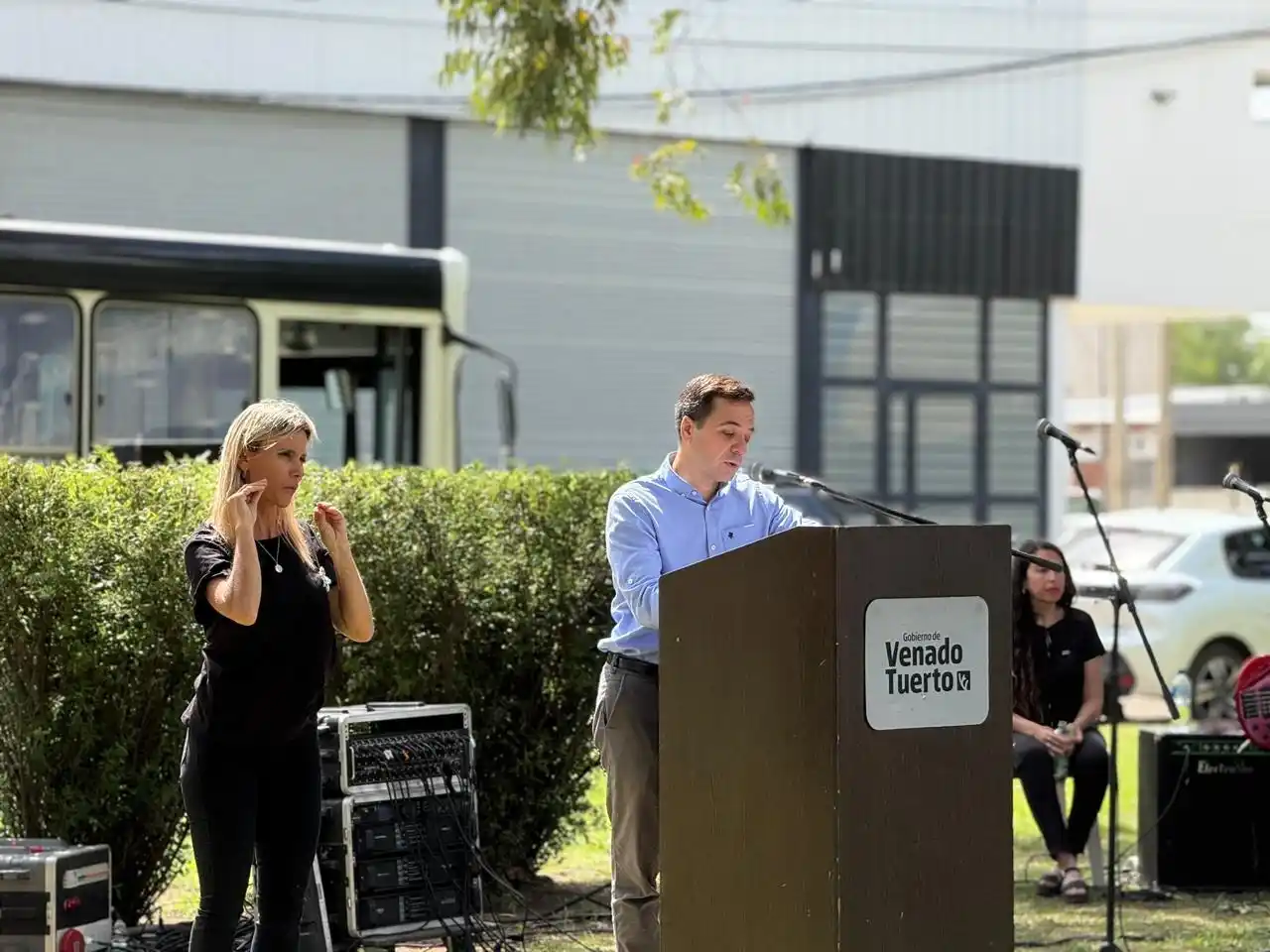 Discurso oficial a cargo del secretario de Gobierno, Mariano De Mattia. Foto: MVT