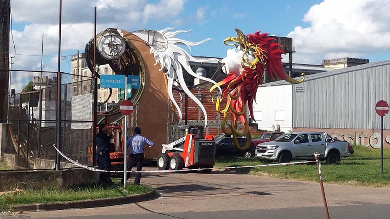 Chispazo y susto en el galpón de Central Entrerriano