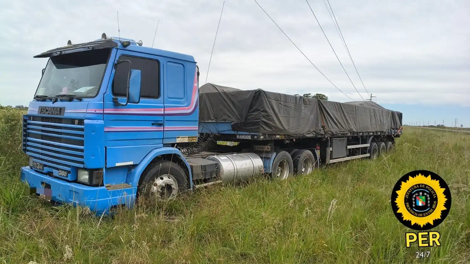 Despiste de un camión en la ex Ruta 18