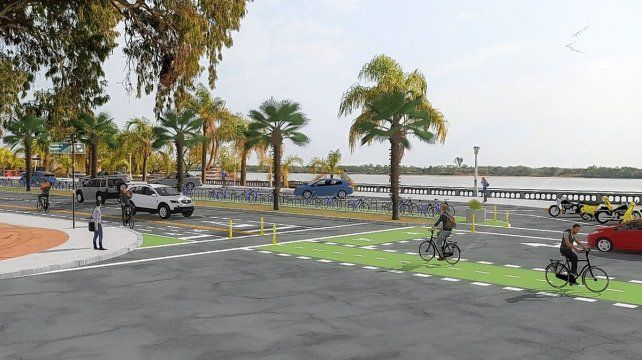 Paraná: se firmo el contrato para la bicivía de la Costanera