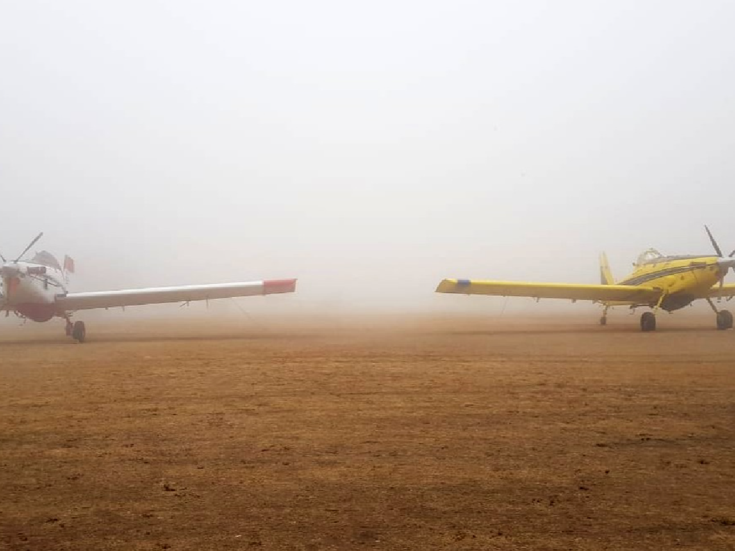 La niebla complicó el trabajo de los bomberos en Punilla