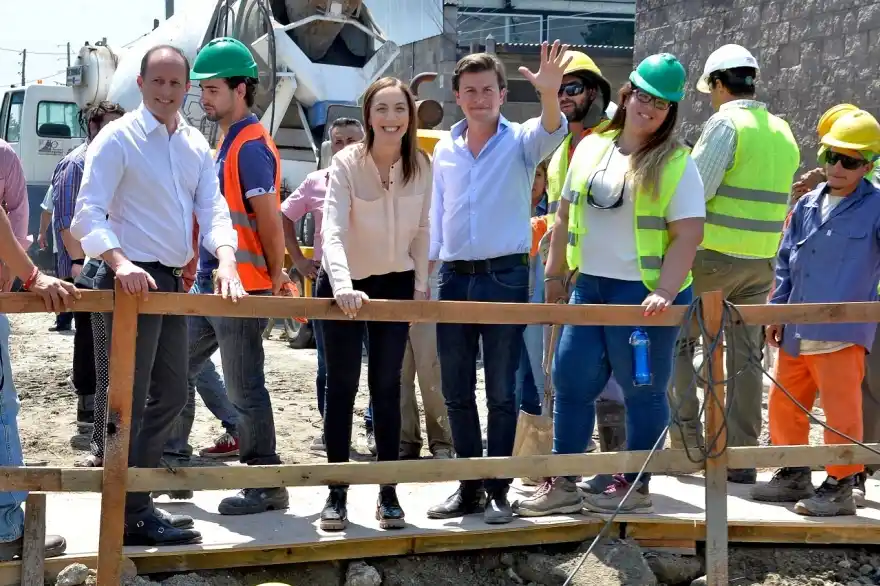 Vidal supervisó obras en Lomas de Zamora junto a Insaurralde y Gabriel Mércuri