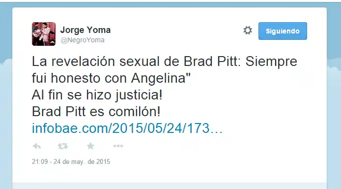 Noche de "derrapes" de Jorge Yoma en Twitter