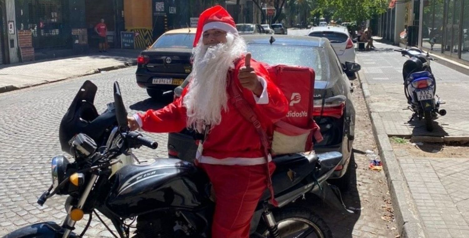 Un cadete disfrazado de Papá Noel detuvo a un ladrón