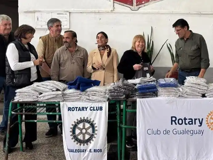 Rotary Club Gualeguay  donó ropa de trabajo para  alumnos de la Técnica 1