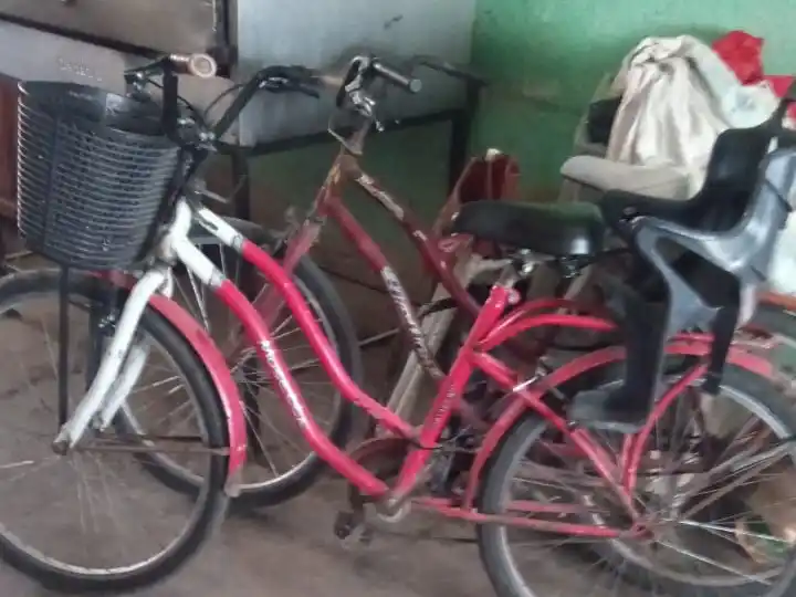 El rodado robado es una bici de dama con asiento para niños.