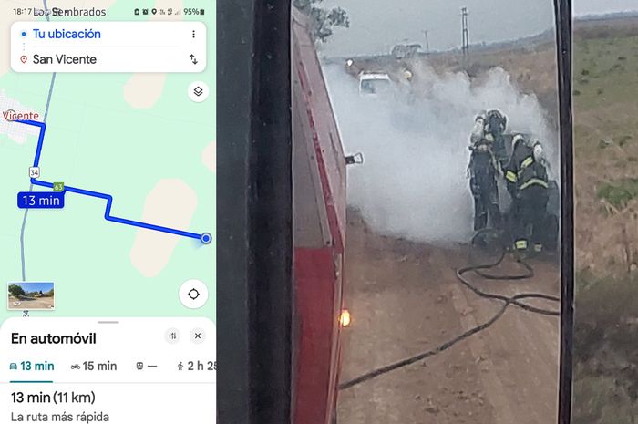 incendio auto bomberos san vicente - 2