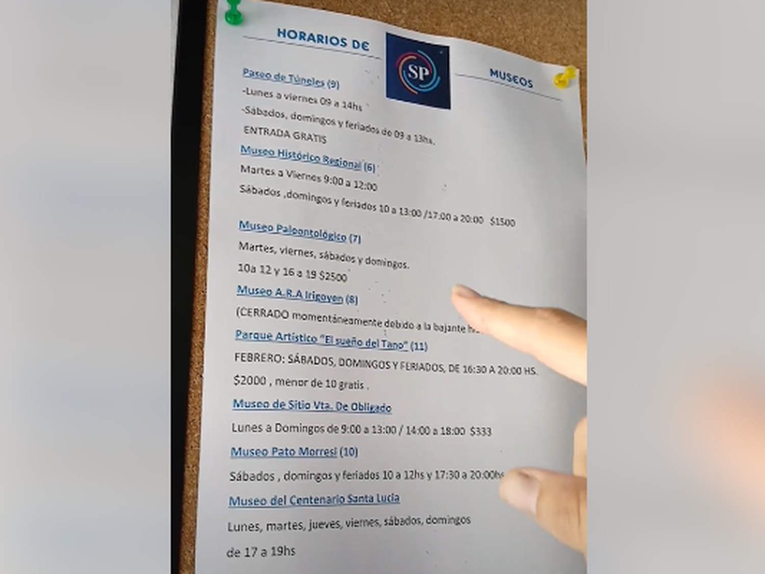 Horarios de verano, museos