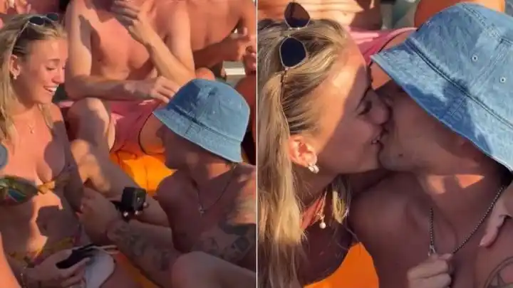 VIDEO | La sorpresiva propuesta de casamiento de Lucas Blondel a la periodista Morena Beltran