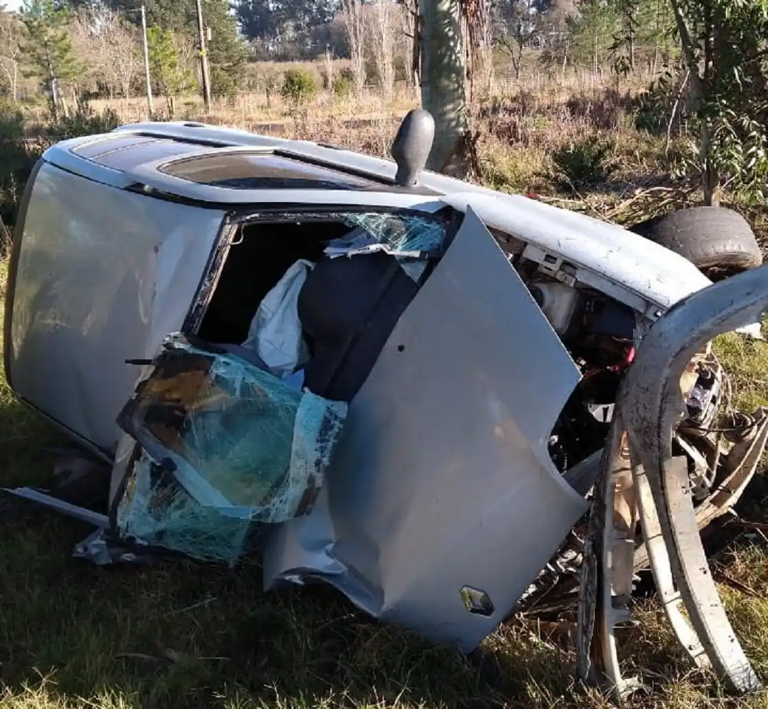 Un auto despistó en la Autovía 14 y chocó contra un árbol: falleció el conductor