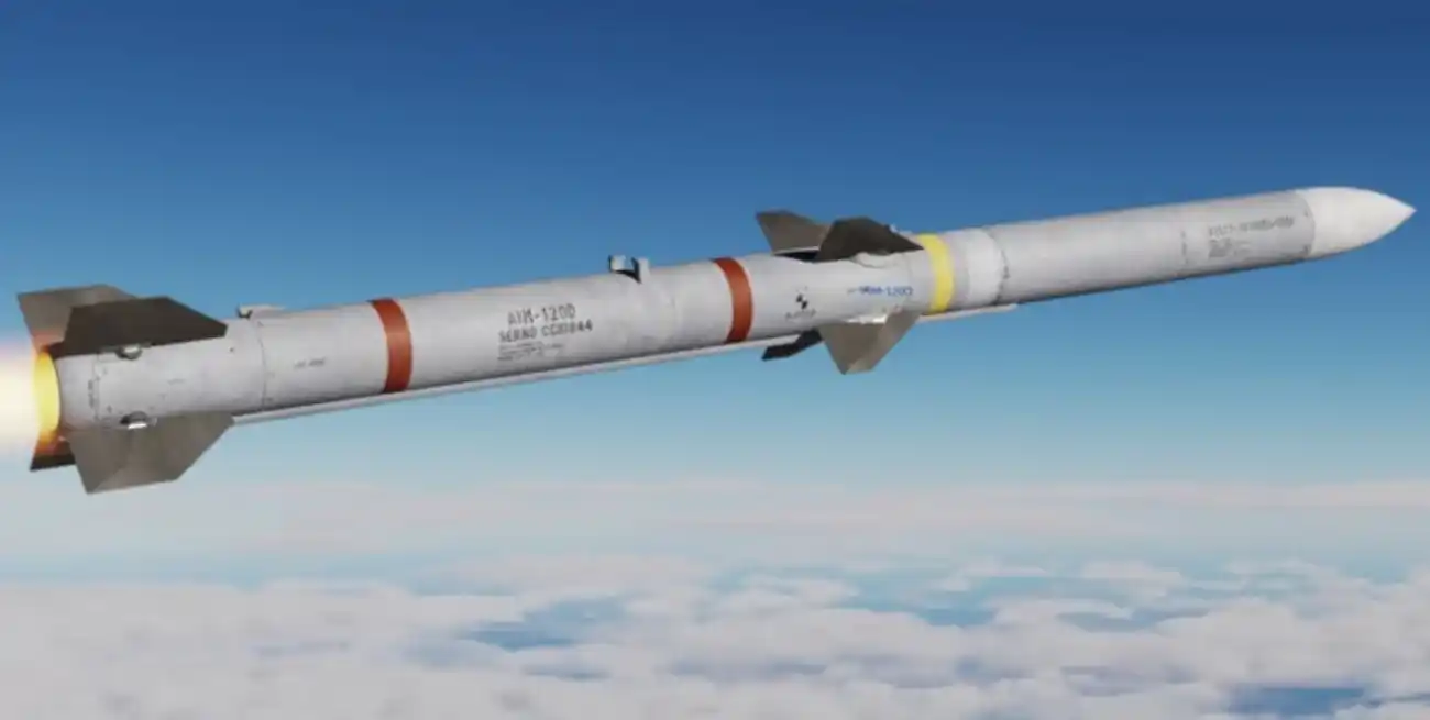 Imagen ilustrativa. Misiles BVR AIM-120 C-8 AMRAAM.