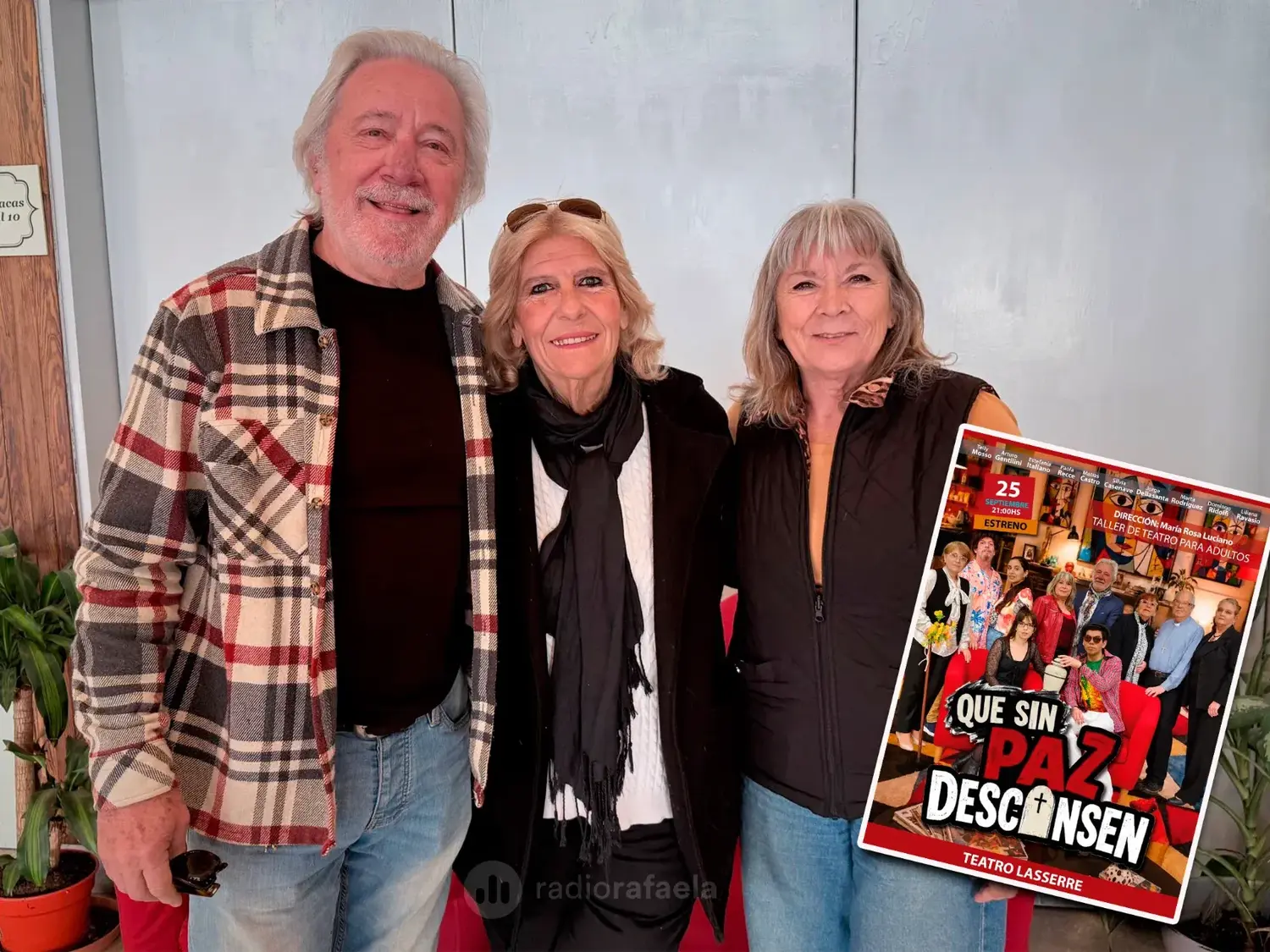 María Rosa Luciano, directora; Jorge Dellasanta y Silvia Casenave, actores | 	“Que sin paz descansen” se estrena este viernes en el Teatro Lasserre