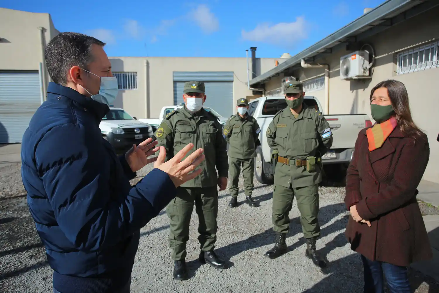 Cuarentena: Frederic supervisó controles con Gray en Monte Grande en la previa del anuncio presidencial