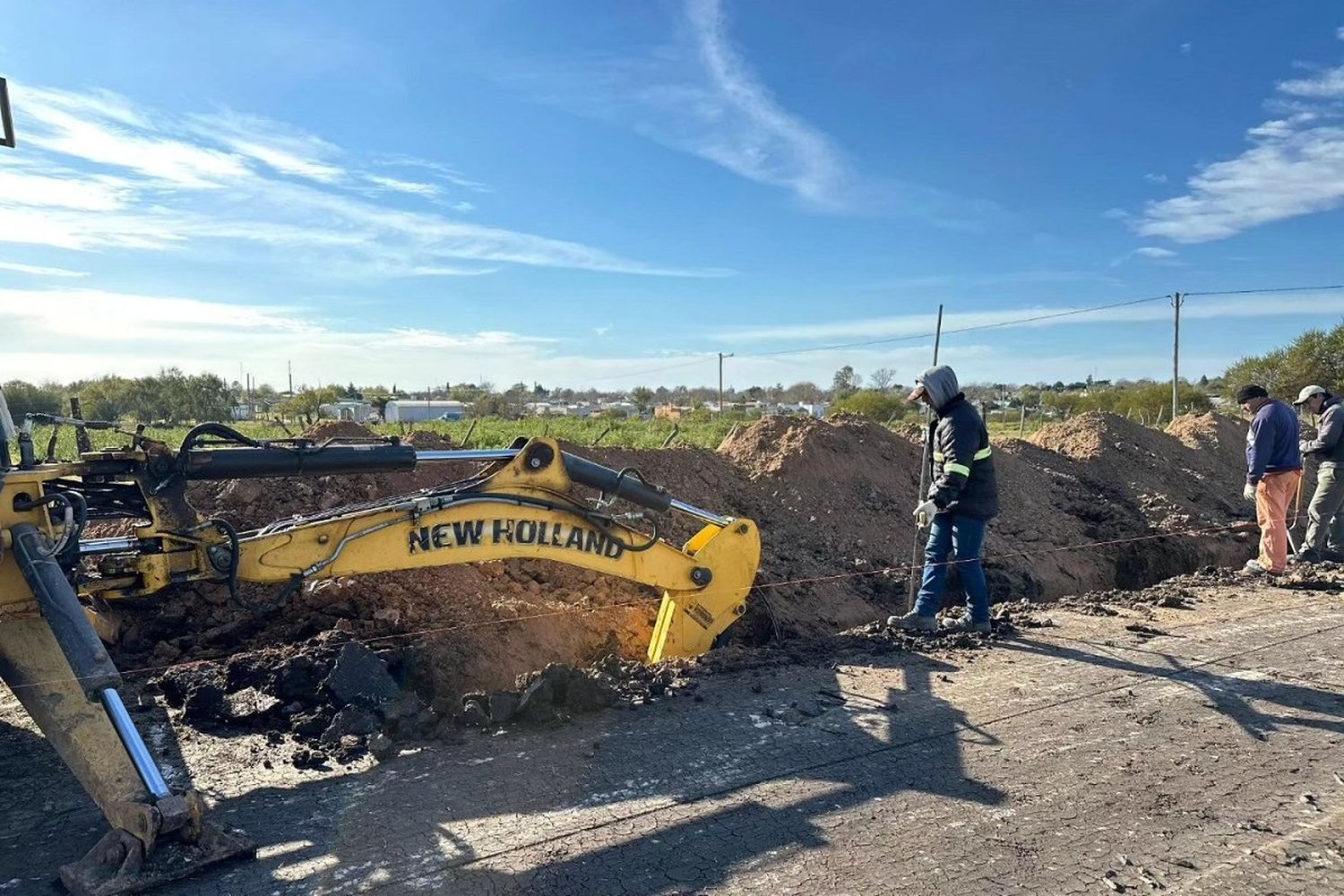 Iniciaron obras de cloacas en distintos puntos de Larroque