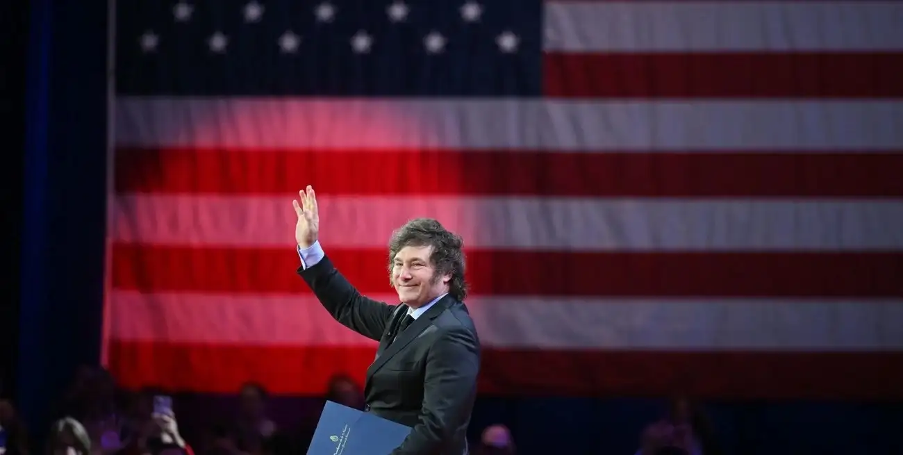 Javier Milei, presidente de Argentina, en una de sus visitas a Estados Unidos.