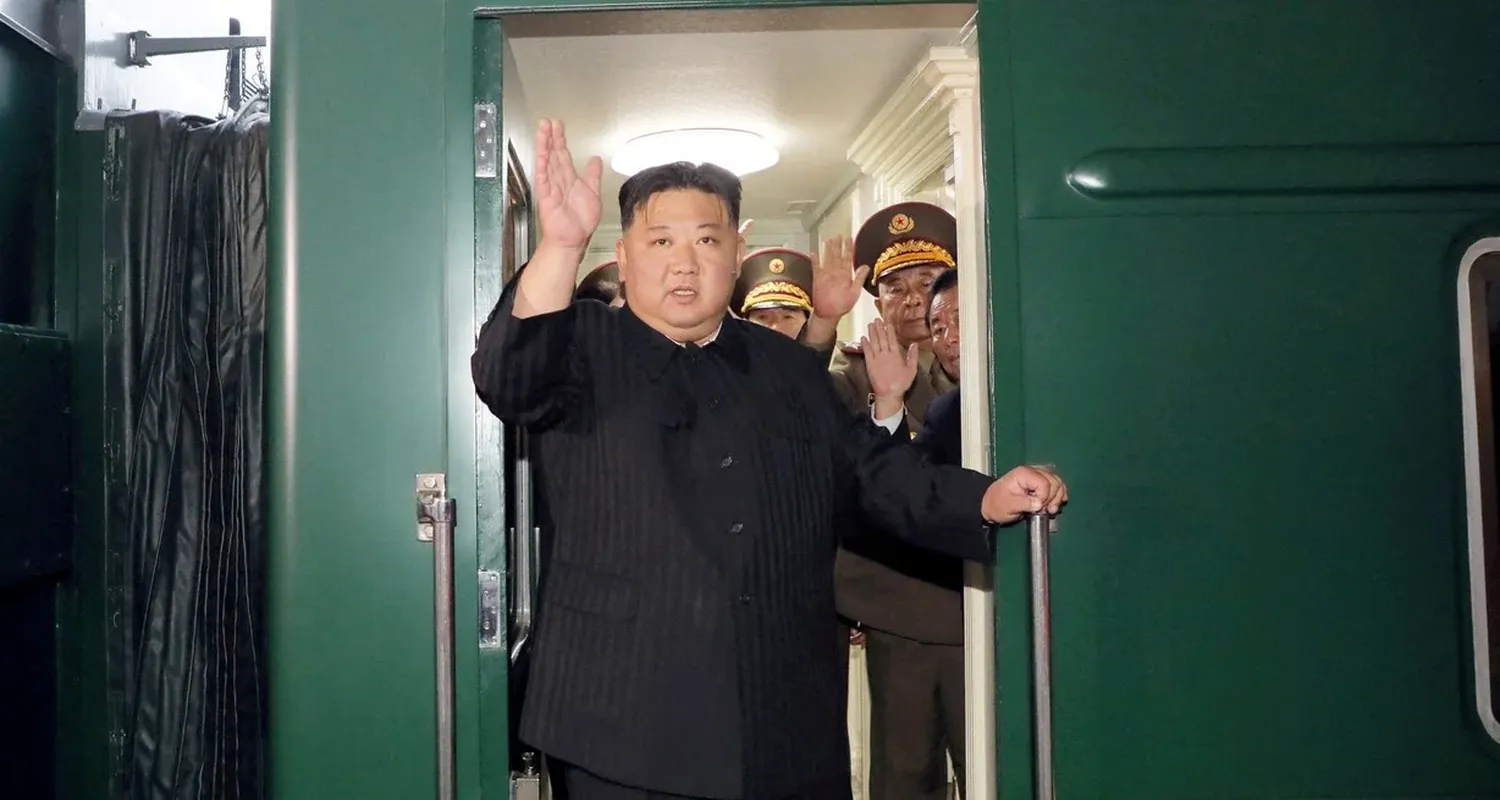 Así partía Kim Jong-un desde Pyongyang. Crédito: KCNA (Agencia Telegráfica Central de Corea)