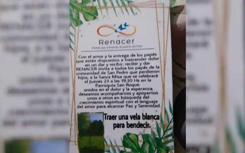 Renacer, el grupo de padres que perdieron a sus hijos, celebran una misa con bendición de velas