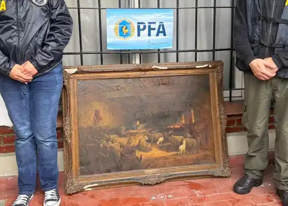 Policía Federal recuperó otra pintura histórica que había sido robada a un ex cónsul chileno