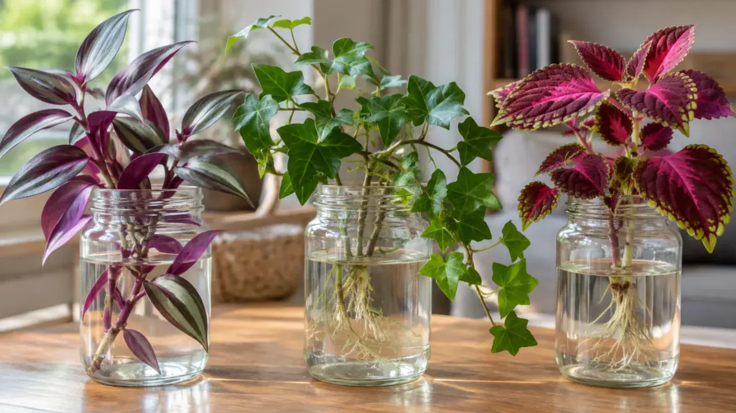 Tres plantas poco conocidas que crecen en agua y lucen perfectas en frascos de vidrio