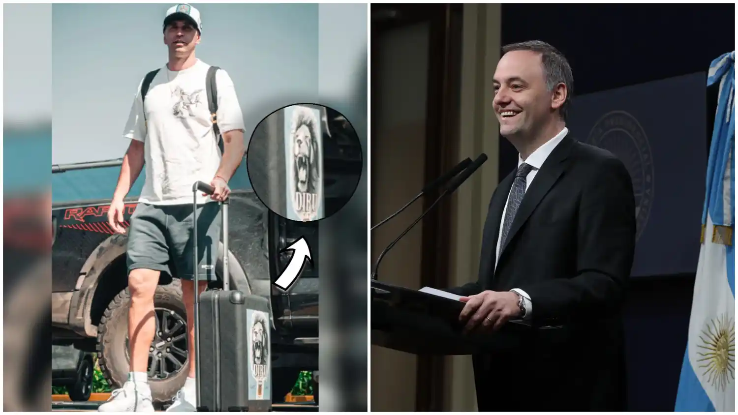 El marplatense Dibu Martínez llegó a la Selección Argentina con una valija de león y Adorni reaccionó en redes: qué dijo