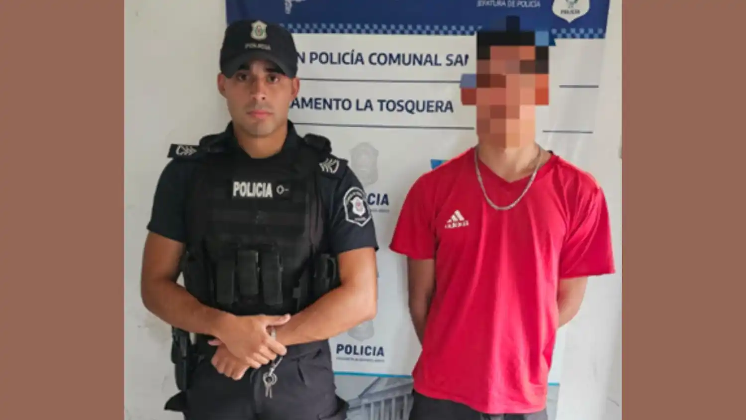 Un individuo fue allanado imputado de robar elementos de un comedor. En su casa tenía plantas de marihuana. Foto: Policía San Pedro.