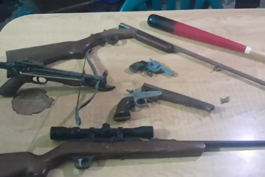 Armas secuestradas.