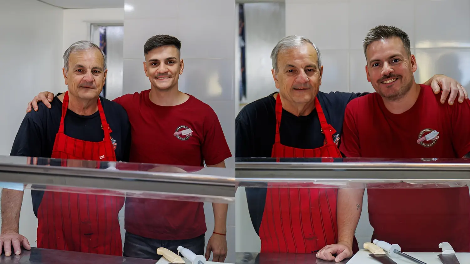 Nelson Fernández junto a sus hijos Goyo (Gregorio) y Lucas