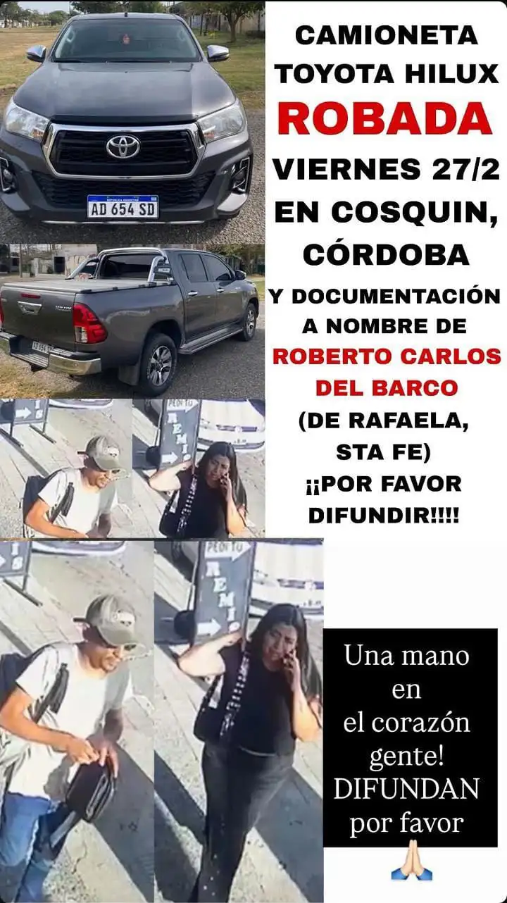 camioneta robada