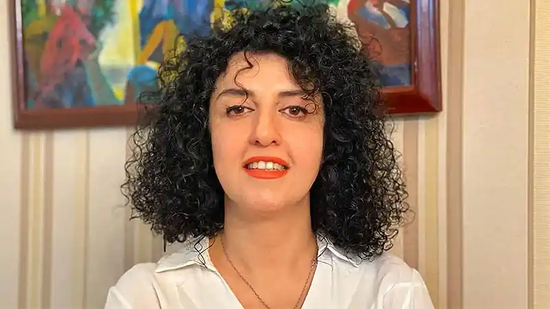 La activista iraní Narges Mohammadi, Premio Nobel de la Paz 2023: está presa