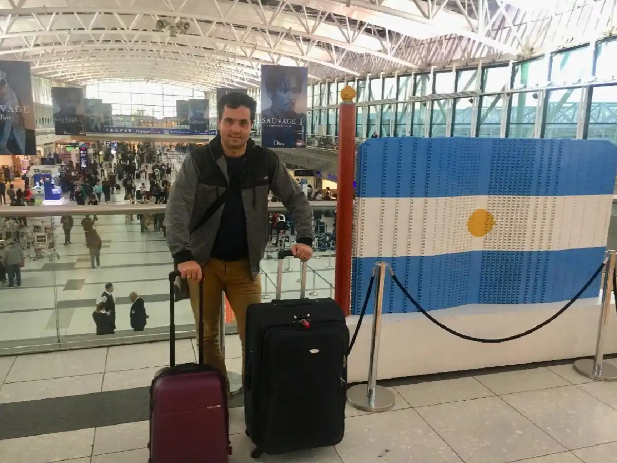Subidos al avión
