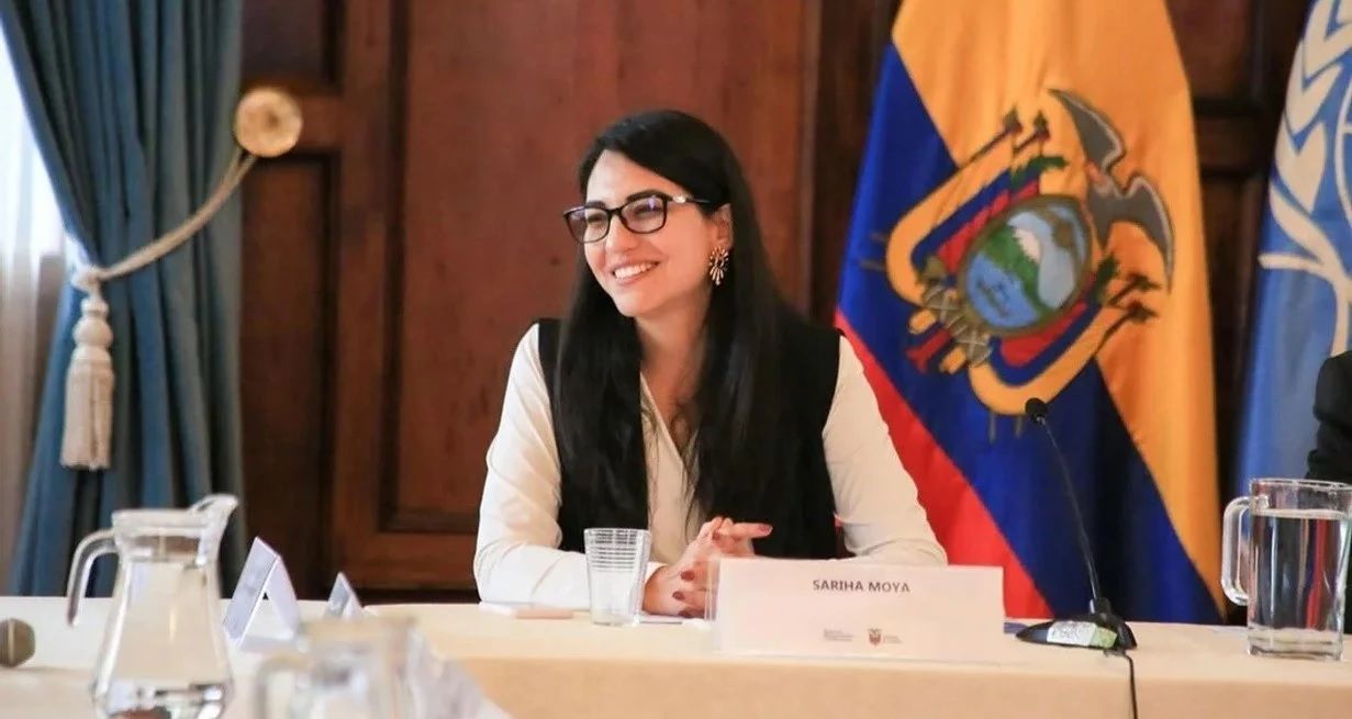 Sariha Moya, la nueva vicepresidenta ecuatoriana. Foto: Presidencia de Ecuador
