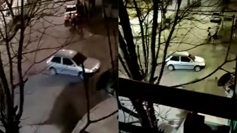 ¡Un inconsciente! Realizaba maniobras peligrosas en su auto y fue captado por vecinos