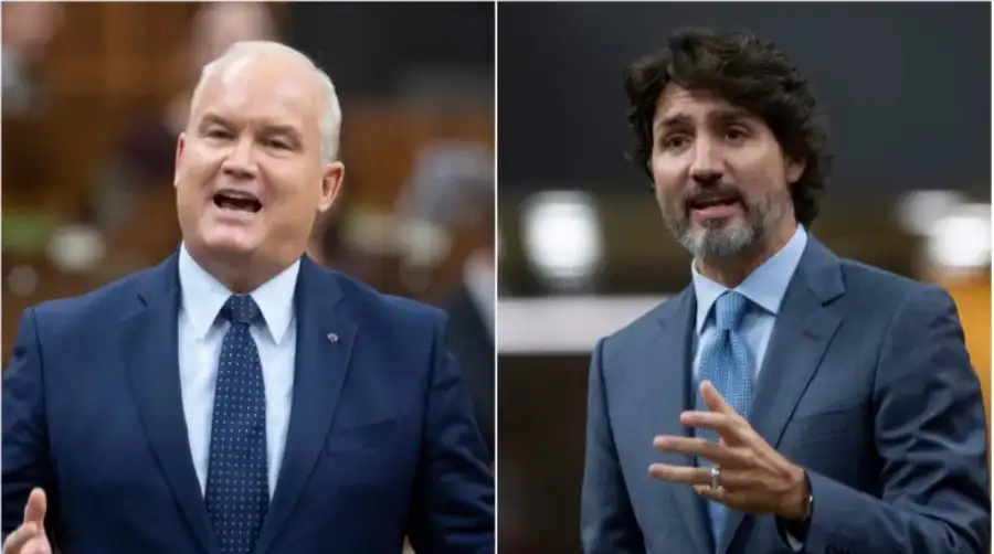 El líder conservador Erin O’Toole y el primer ministro Justin Trudeau se disputan la elección en Canadá.