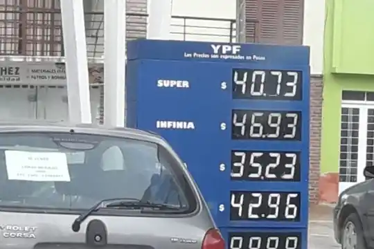 YPF aumentó sus naftas y la Súper se vende a $ 40,73 en el interior bonaerense