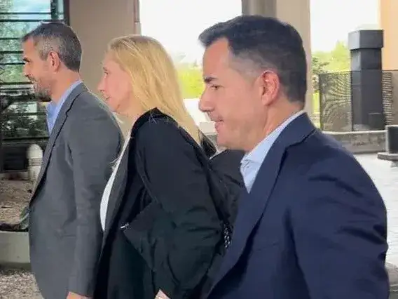 Karina Milei junto a Martín Menem y Gabriel Bornoroni.