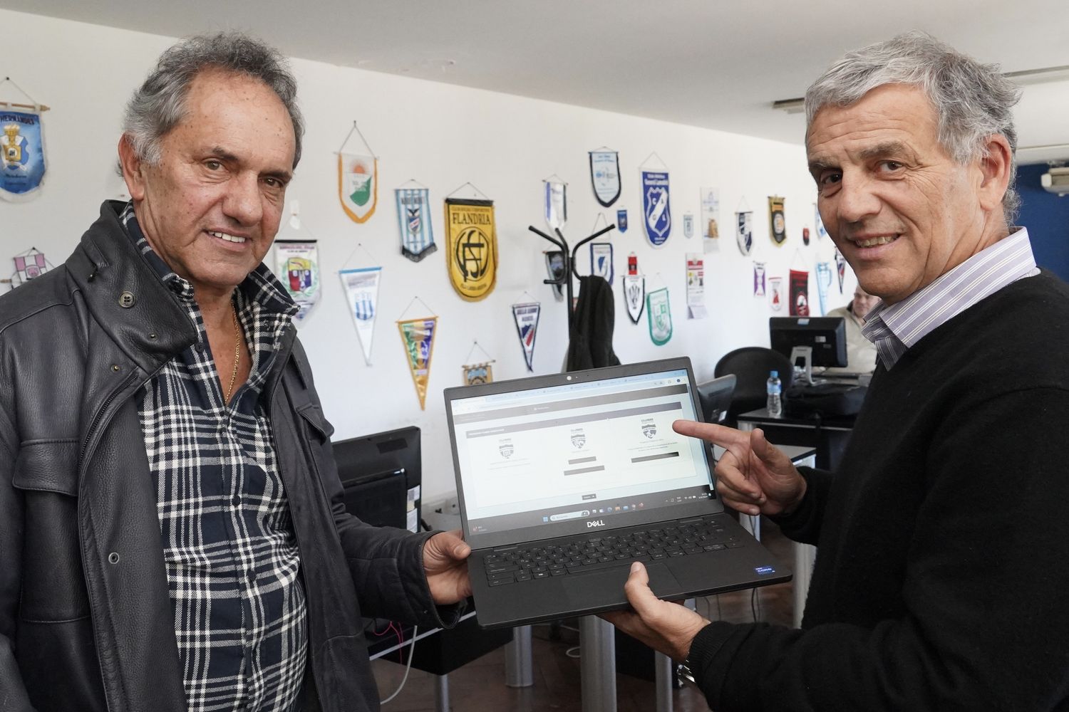 Scioli y Diógenes de Urquiza en el CeNARD.
