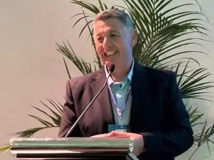 Alejandro Bonadeo, durante su exposición en Agro en Punta (Punta del Este).