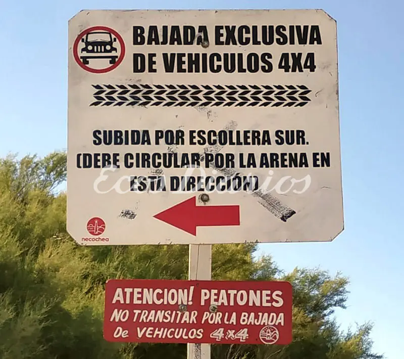 Señalización en la playa