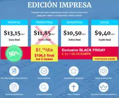 Obtené un 90% de descuento en la suscripción trimestral de la edición impresa