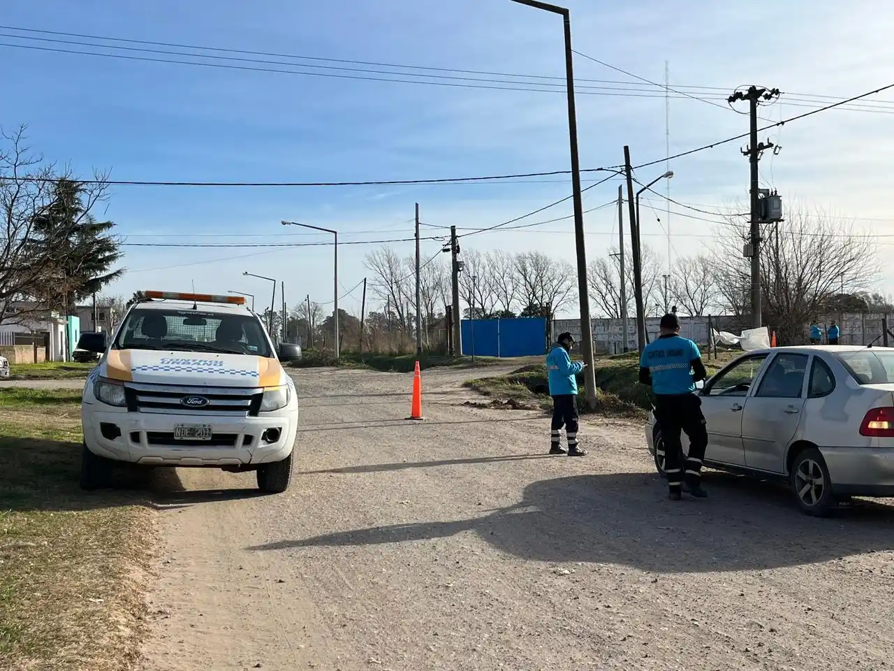 Agentes de tránsito durante los controles diurnos. Foto: MVT