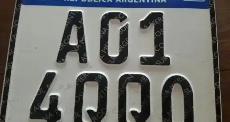 Patente de moto encontrada