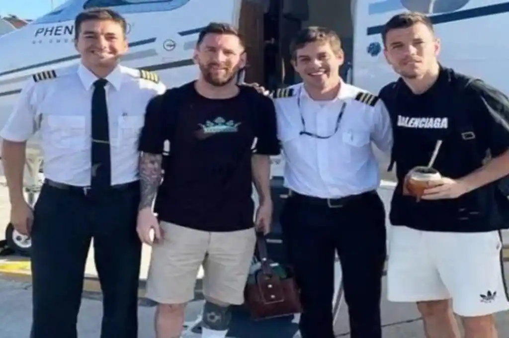 Un entrerriano pilotea el avión privado de Lionel Messi